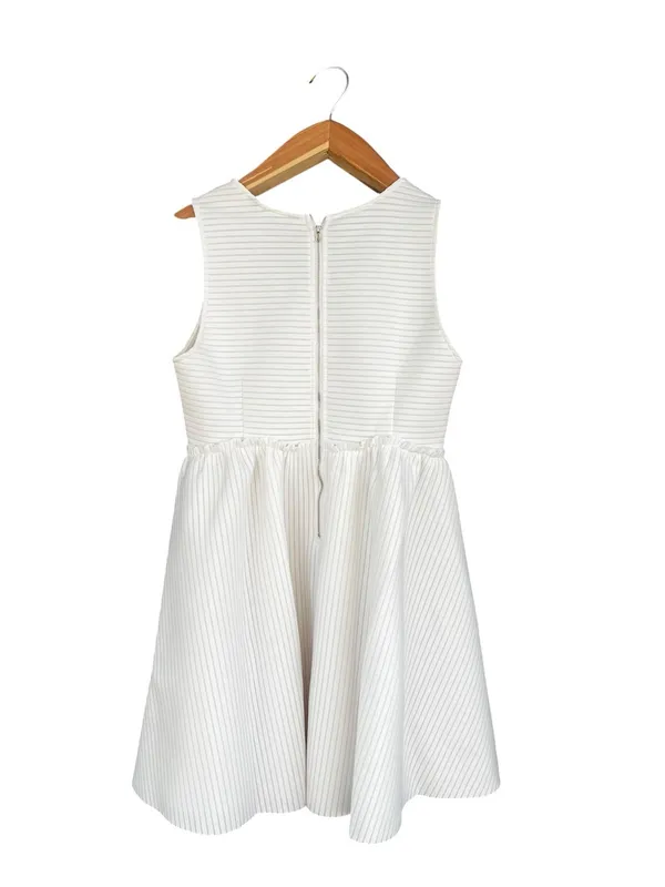 ELLIATT ivory white Sunset Ponte Fit & Flare Mini Dress L - Image 5