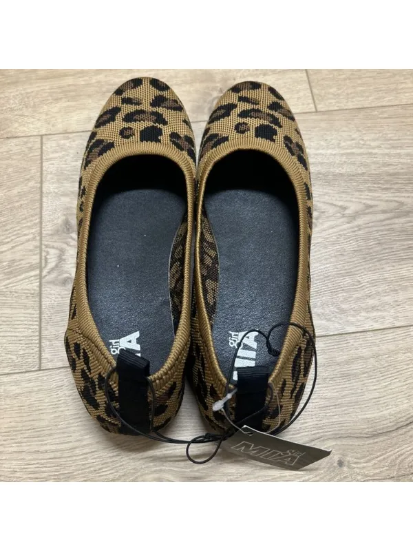 MIA Size 8 Cheetah Print Rubber Sole Stretch Ballet Flat Loafer Shoe, New - Image 5