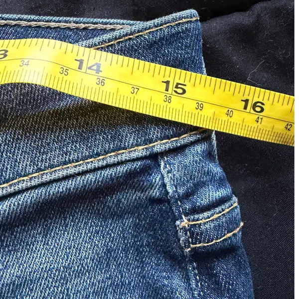 Mother Denim Distressed Straight Leg Jeans Dark Wash Raw Hem Size 26‎ - Image 5