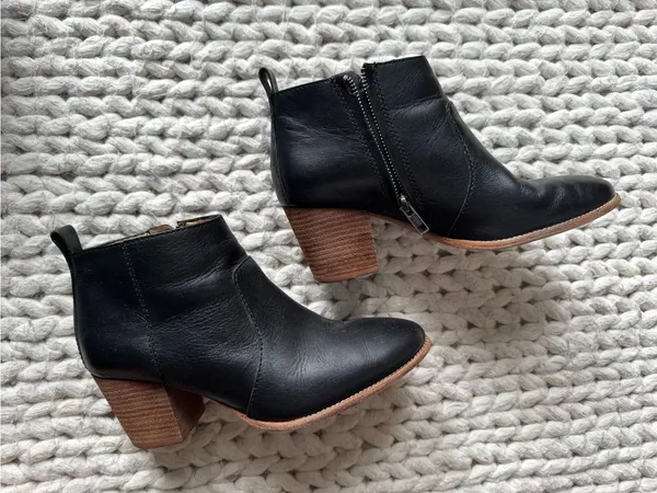 Madewell The Brenner Boot, Black Leather - 7.5 - Image 3