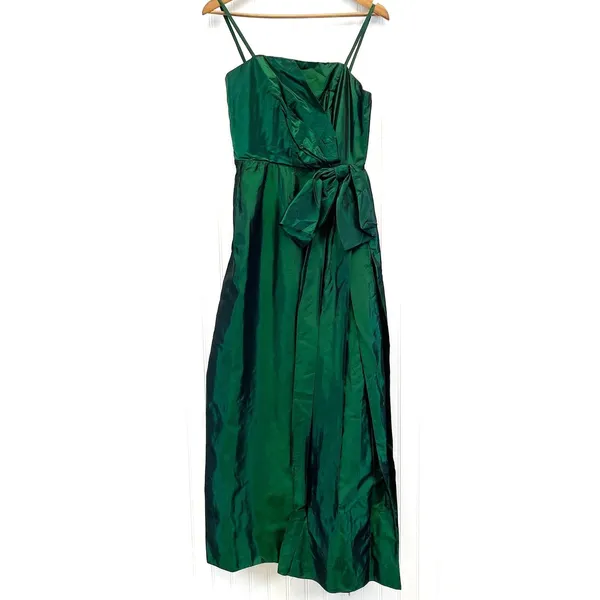 VTG 80s‎ Alyce Design Womens 10 Emerald Green Gown Dress Formal Holiday Prom - Image 5