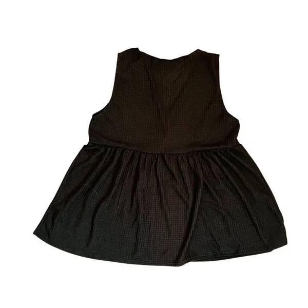Zig Zag Stripe Black Pink Waffle (2) Sleeveless Babydoll Top 2XL NWOT Plus‎ Size - Image 4