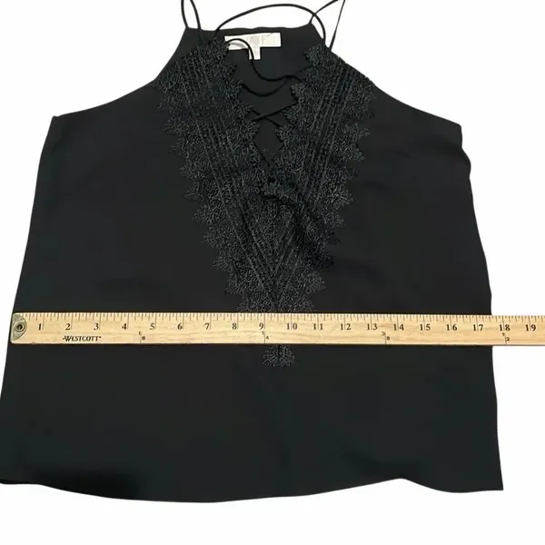 WAYF Lace up Black Camisole Size Small - Image 6