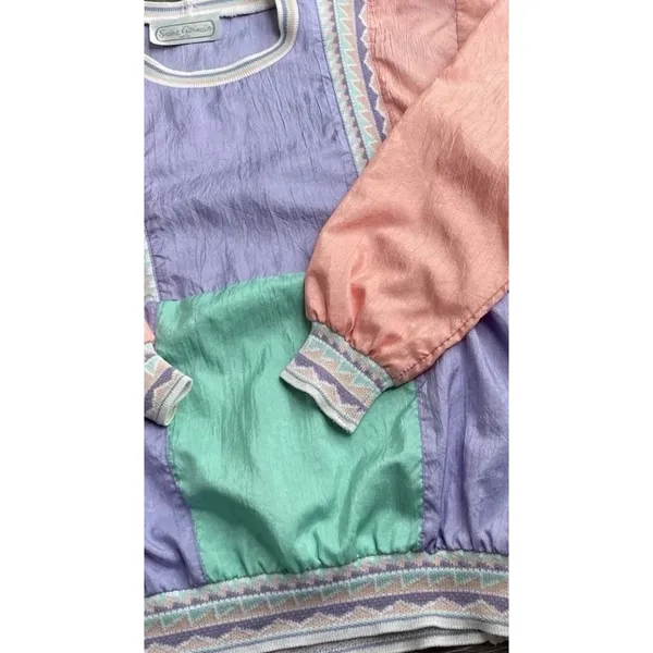 Vintage Saint Germain Women’s Sz Small Jacket Track Light 70s 80s Color - Image 7