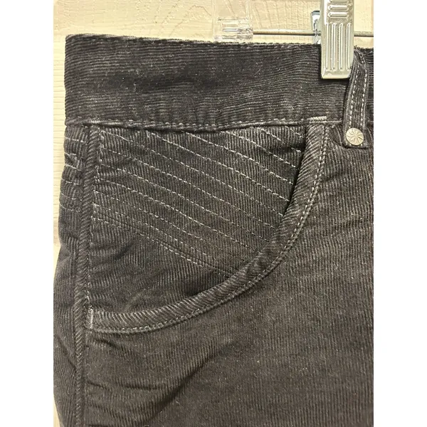 Athleta Kaleidoscope Black Corduroy Mini‎ Skirt Womens 16 Stretch Cotton Blend - Image 2