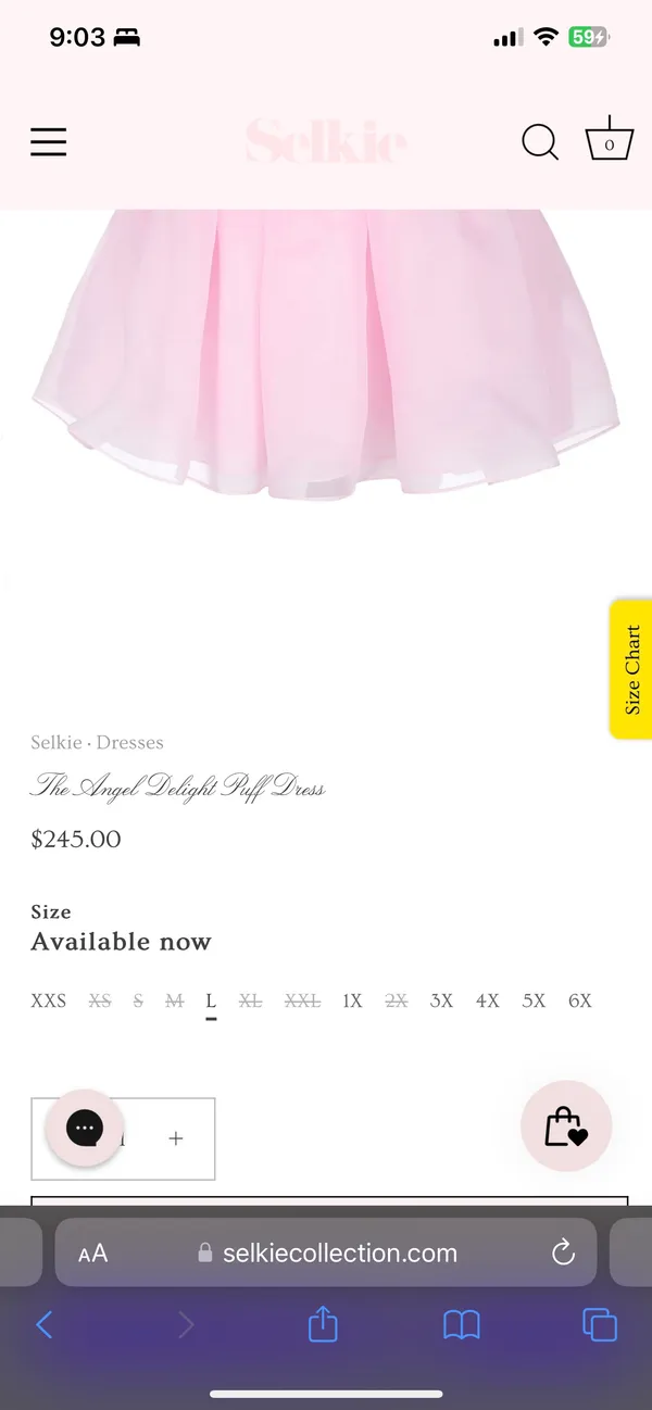 Selkie Angel Delight Puff Dress Pink - Image 4