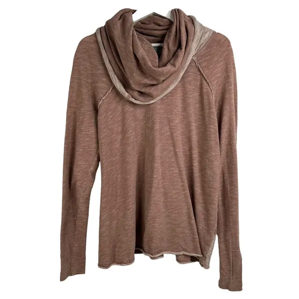 FP Beach Free People S / M Top Cowlneck Cocoon Pullover Oversized Slouchy Rose - Image 3