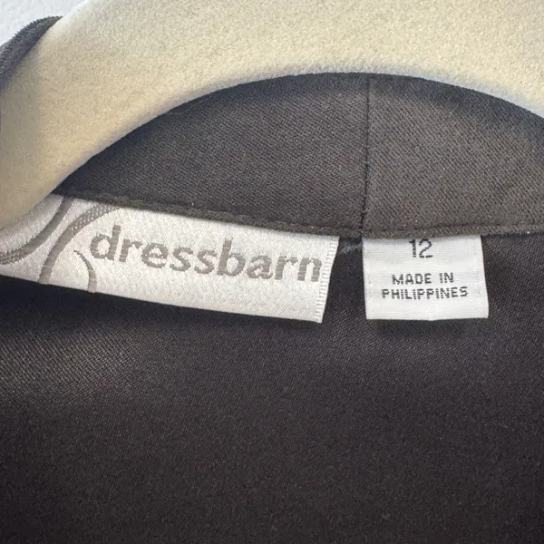 Dressbarn Olive Green Faux Suede Embroidered Blazer Jacket Size 12 Vintage Style - Image 7