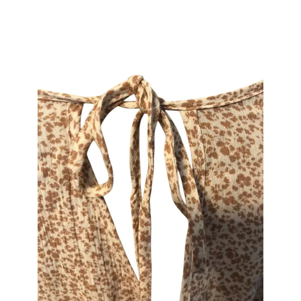 Altar'd State Mia Floral Print Dress Size L Cream/Mocha - Image 9