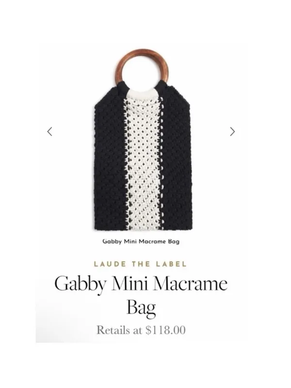 NWT Curateur × LAUDE THE LABEL Gabby Mini Macrame Bag - Image 3