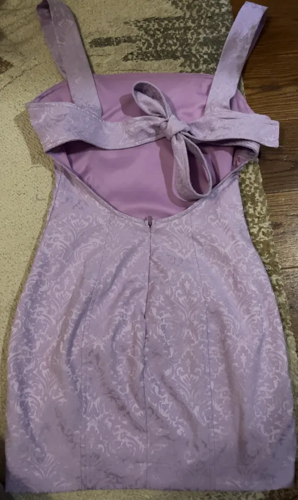 Lucy in the Sky Reese Jacquard Dress Lavender - Image 2