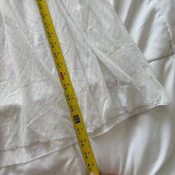 OFFLINE Aerie White Sheer Pointelle Mesh Maxi Skirt Medium Beachy Quiet luxury - Image 4