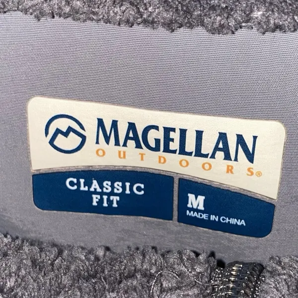 Magellan Outdoors Gray Quarter Zip Fleece Pullover Medium Outdoor Cozy Athleisure - Image 5
