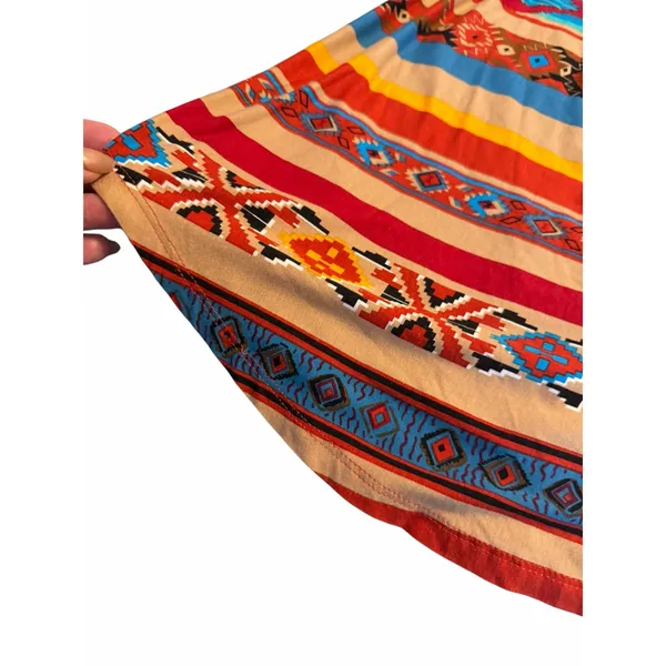SCULLY Serape Red Aztec Peasant Dress - Size M - Image 6