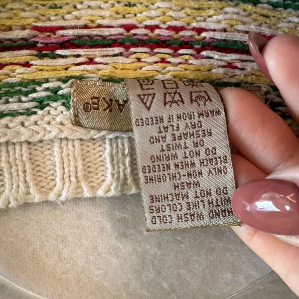 Mountain Lake Fair Isle Sweater Knit L Cottagecore Nordic‎ Grandpa Cozy Boho - Image 4