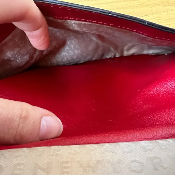Kate Spade Allen St Raquel Satchel Red Leather Purse with Detachable Strap - Image 4