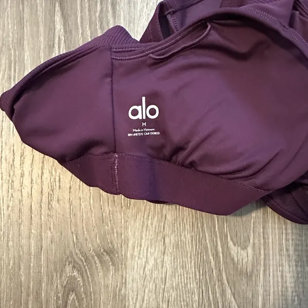 ALO Yoga Ribbed Airlift Enchanted Bra Tank Racerback Workout Crop Top Medium - Image 10