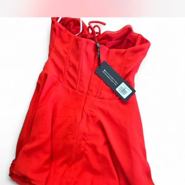 WHITE FOX Push The Feeling Mini Dress Red small nwt - Image 4