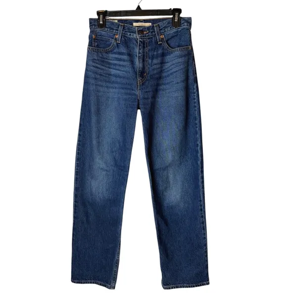 Levi's Dad Jeans Women 26 Blue Premium High Rise Straight Leg Denim Y2K Relaxed - Image 2