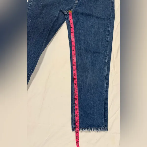 Carmar Frayed Waist High Rise Mom Jeans Size 25 - Image 11