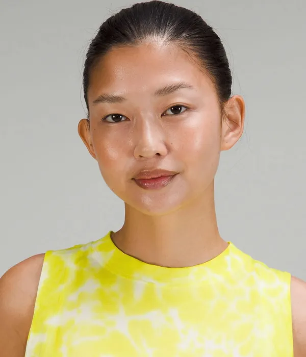 Lululemon All Yours Cropped Cotton Tank Top *Tie Dye size 8 in Marmoleado Tie Dye Highlight Yellow - Image 2