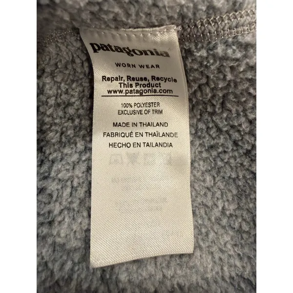 Patagonia Better‎ Sweater 1/4 Zip Womens Small Gray Fleece Pullover STY25522 - Image 5