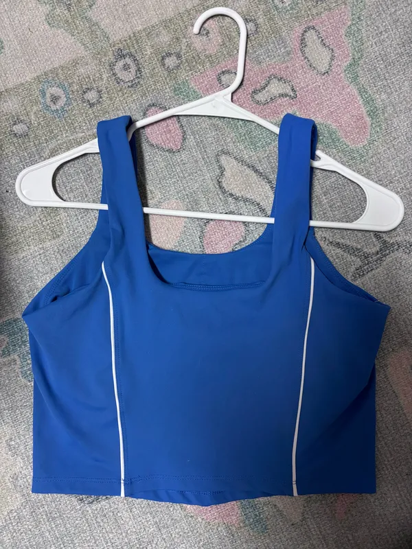 Rbx Active Blue White Stripe Athletic Cropped Top - Image 2