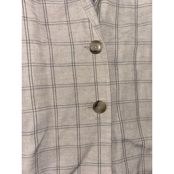 Madewell Dorset Blazer Windowpane Size S Minimalist‎ Oversized Linen - Image 5