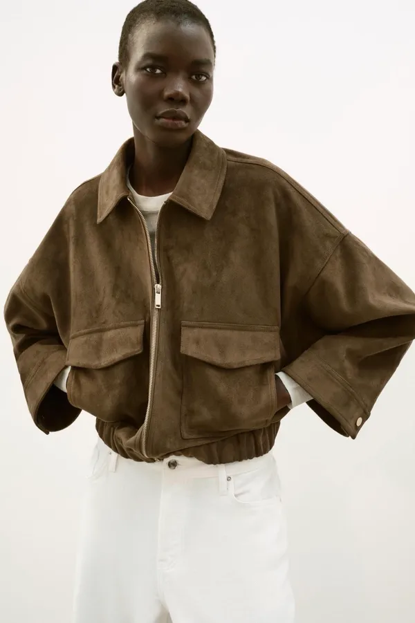 ZARA Suede Jacket Faux - Image 3