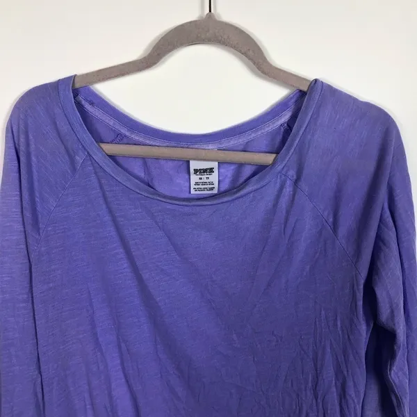 Pink Victoria’s Secret purple‎ long sleeve top - Image 2