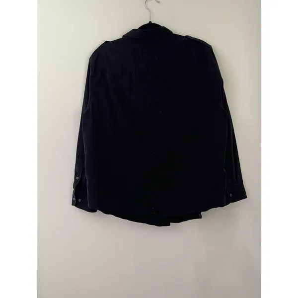 Lauren Ralph Lauren Safari Feild Tested Womens 1X Black Snap Button Down Shirt - Image 9