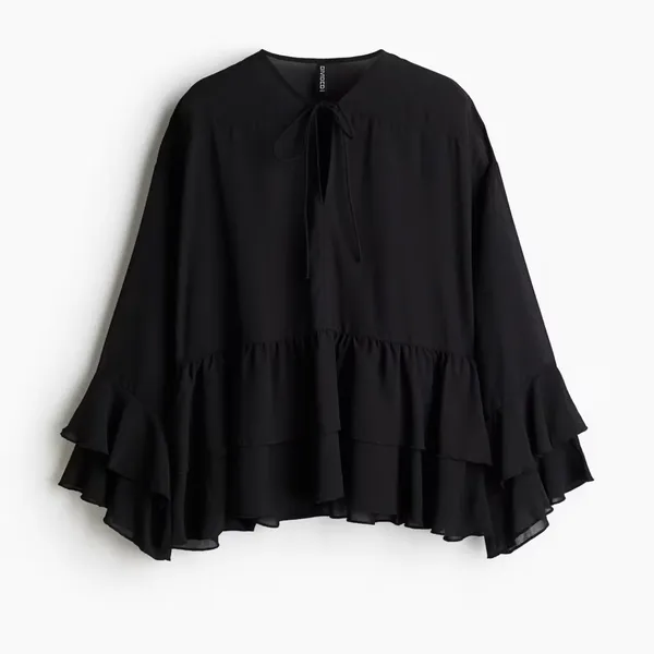 🌟NWT H&M Flounced Chiffon Blouse - Image 6