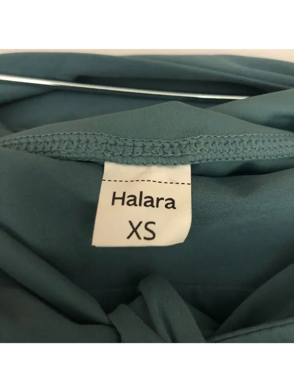Halara Breezeful Tie Side 2-in-1 Pocket Flowy Mini Flare Wrap Skirt Green XS - Image 5