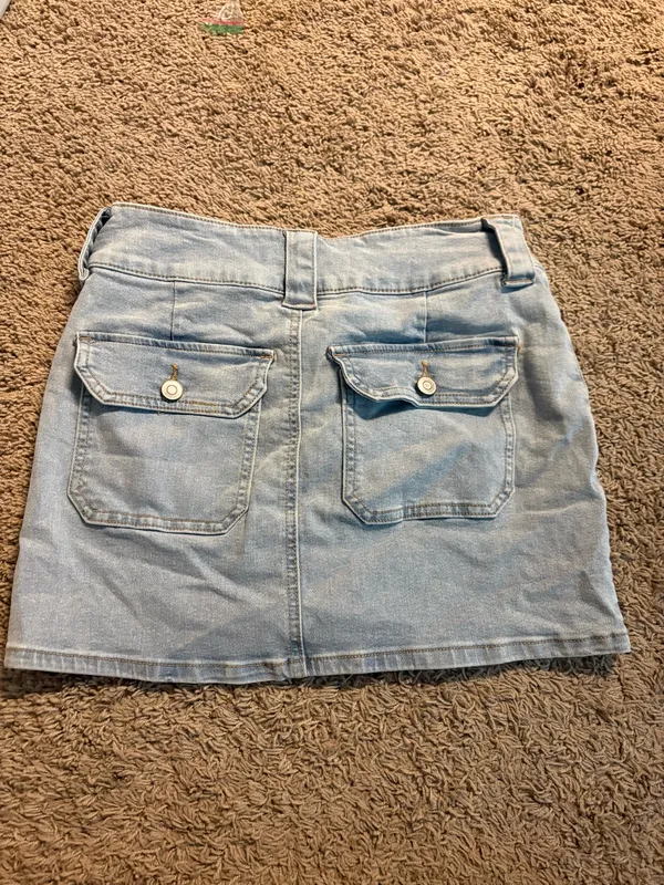 Denim cargo mini skirt Blue Size M - Image 2
