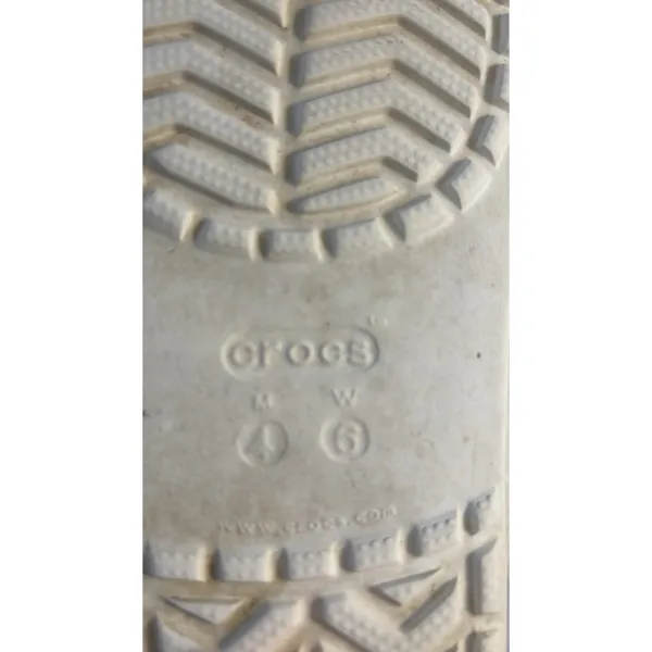 Crocs‎ Iconic Bayaband Slides Sandals White Navy Unisex M4/W6 Water Outdoor Shoe - Image 4