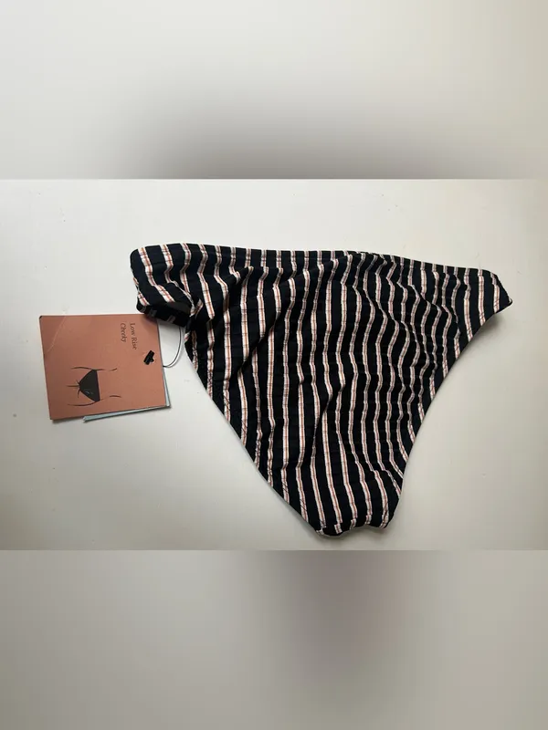 Shade & Shore Low Rise Cheeky Striped Swim Bottoms Small NEW - Image 3