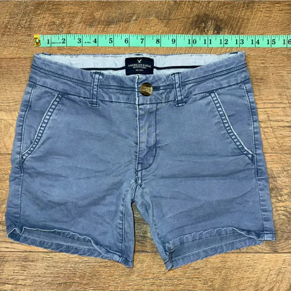 American Eagle Stretch Midi Khaki Shorts - Image 7