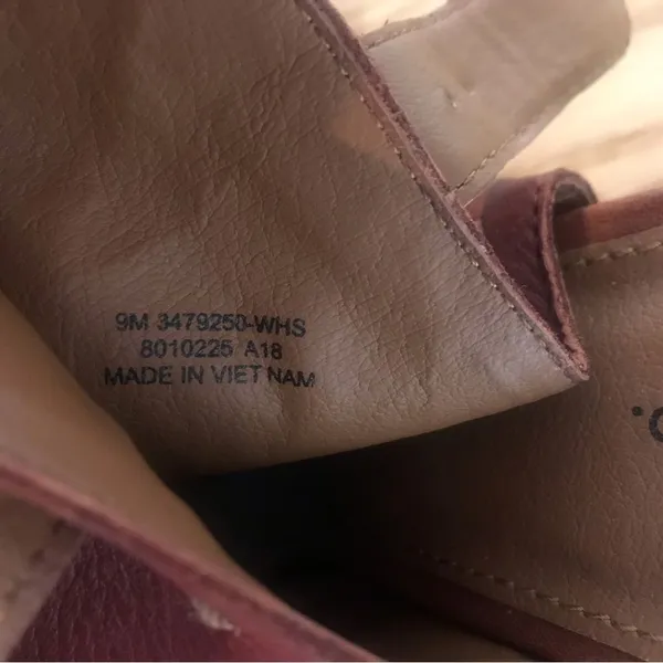 Frye Chestnut Brown Sling Back peep toe Chunky Leather Heels - Image 8