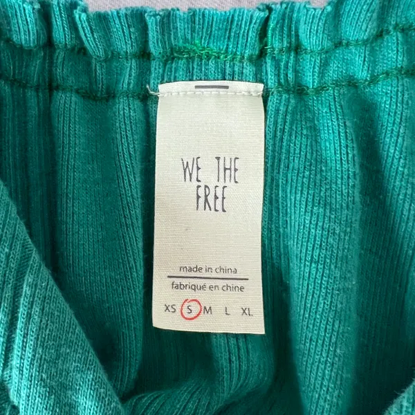 Free People We The Free Button Down Crop Top Size Small - Image 5