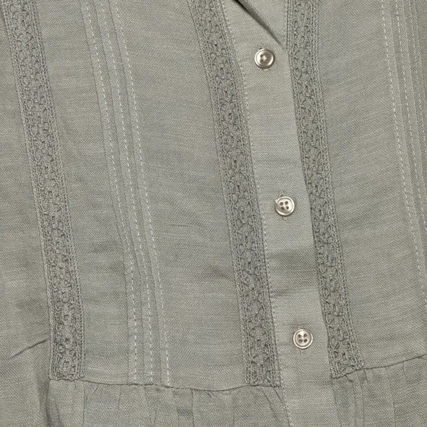 Lucky Brand Sage Green Lace Trim Tunic Shirt Womens Size Small Short Sleeve‎ - Image 8