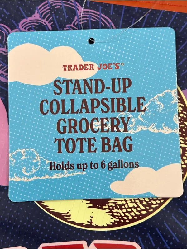Trader Joe's Stand-Up Collapsible Reusable Grocery Tote Bag Limited Edition - Image 4