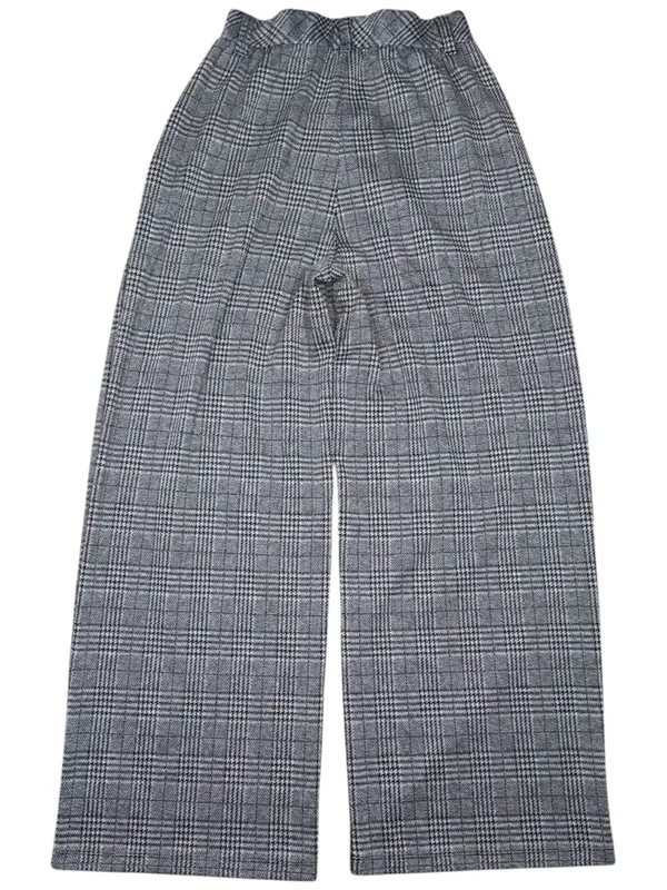Halara High Rise Pocket Wide Leg Baggy Houndstooth Plaid Casual Pants Academia S - Image 2