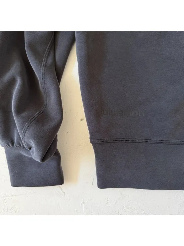 Lululemon Softstreme Perfectly Oversized Cropped Crew Dark Grey Size 2 - Image 7