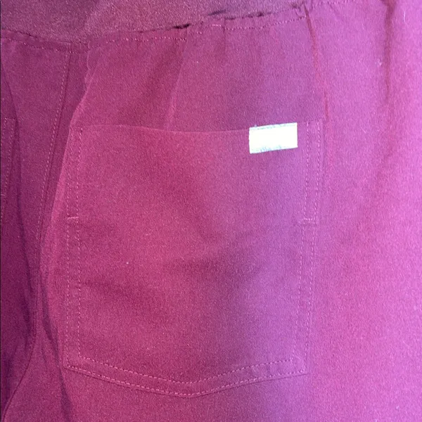 FIGS High Waisted Zamora Jogger Scrub Pants burgundy size large nurse scrubs pant - Image 7