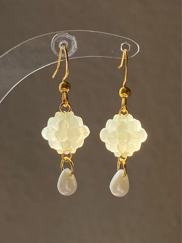 Handmade fairy cute Kawaii retro candy dangle earrings 💛 - Image 5