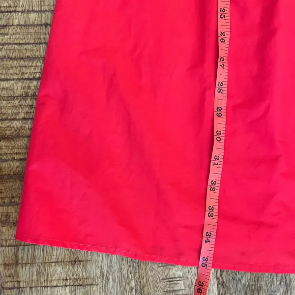 & Other Stories Bow Back Swing Dress 6 Mini Cutout Puff Sleeve Red Holiday NWT - Image 12