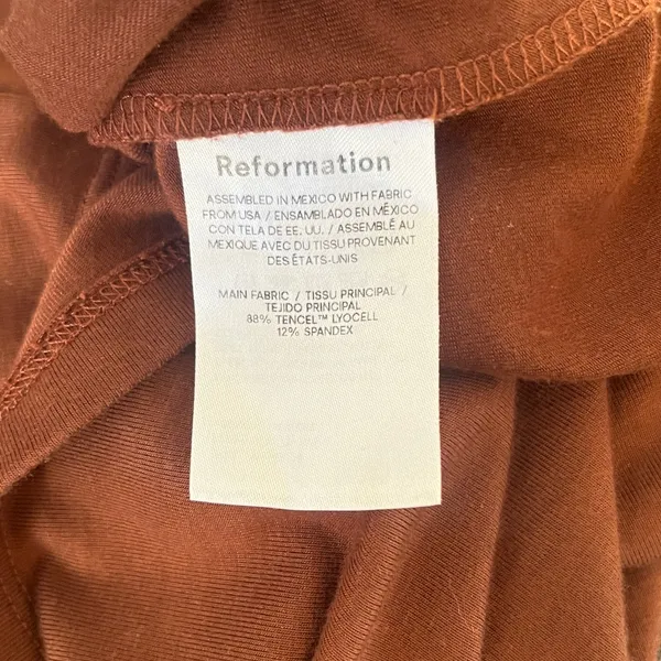 Reformation Brown Midi Dress Size M - Image 4