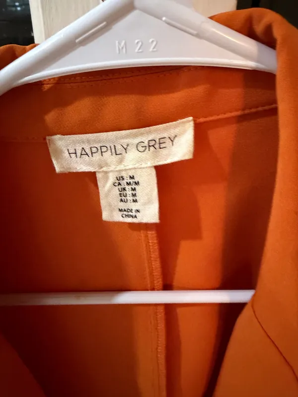 Happily Grey Blazer Orange Size M - Image 2
