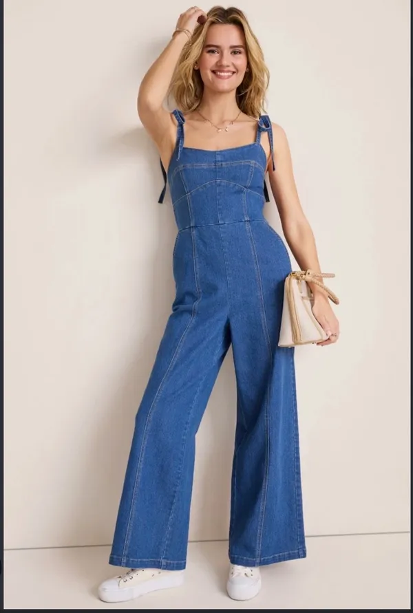 Denim Jumpsuit Francesca's - Image 6