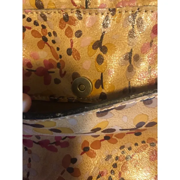 Patricia Nash Grenada Floral Print Painted Tan Crossbody Italian Leather Boho - Image 13